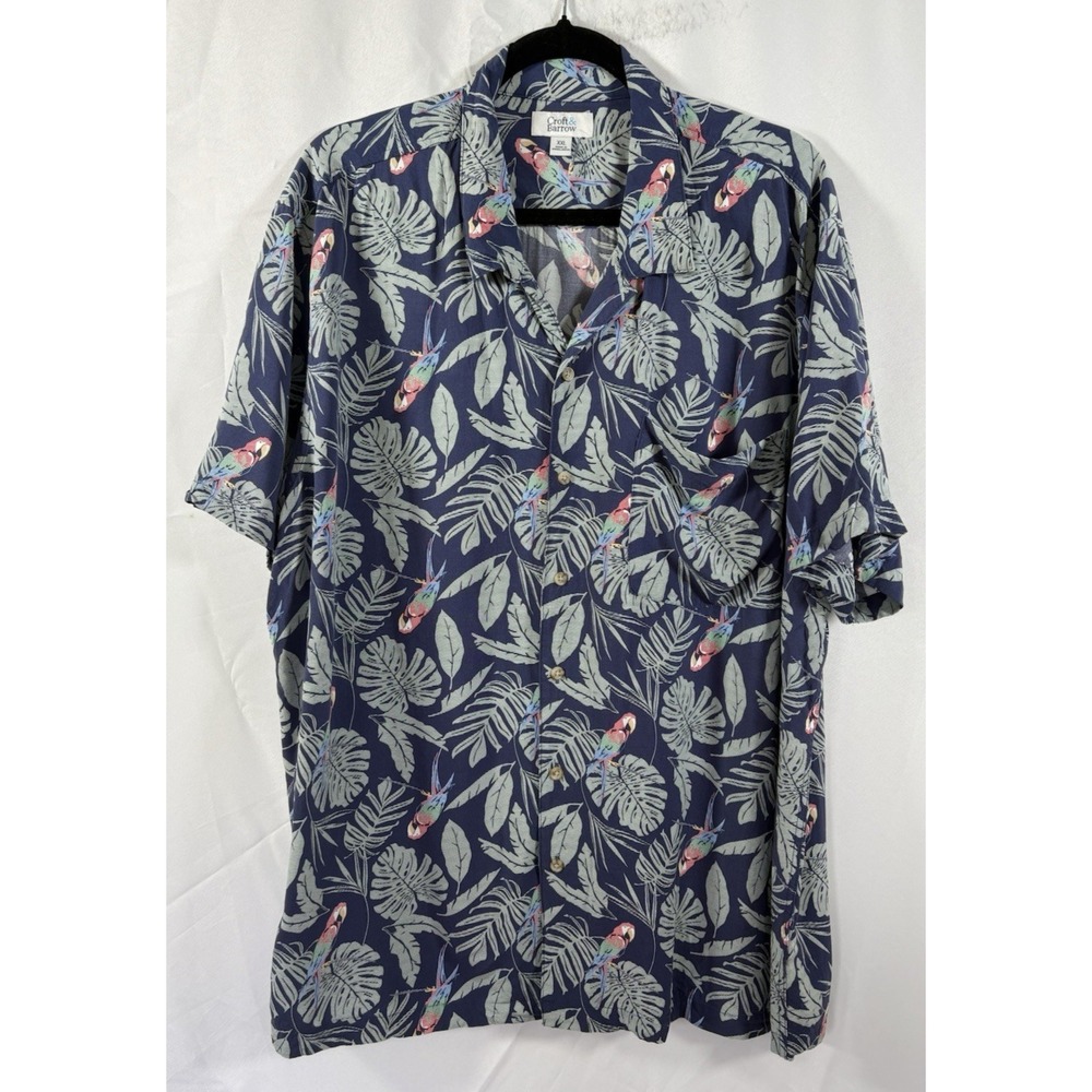 Croft & Barrow shirt size 2xl hawaiian tropical button up short sleeves